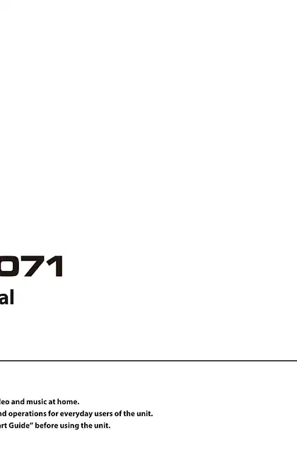 yamaha雅马哈HTR-2071 Owner’s Manual